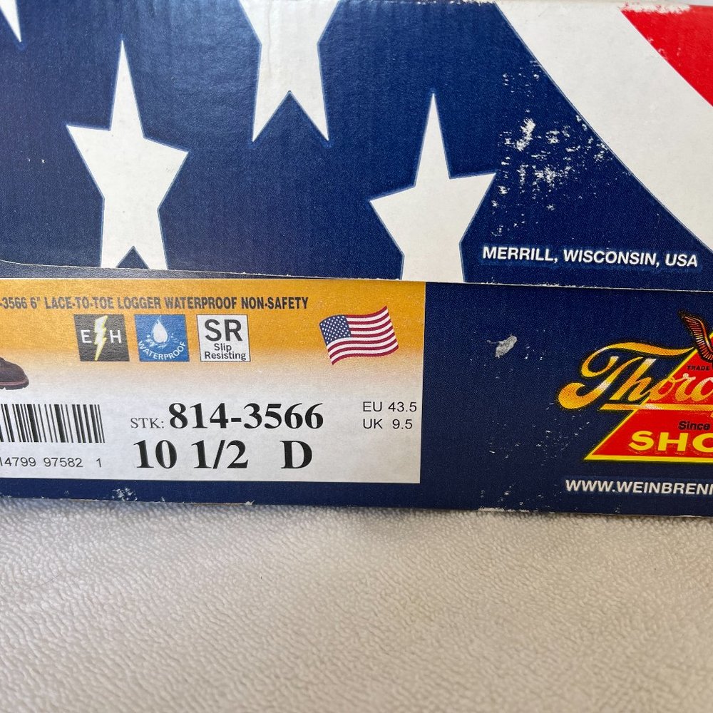 Thorogood Boots: Logger 6" Lace to Toe Size 10 1/2 D